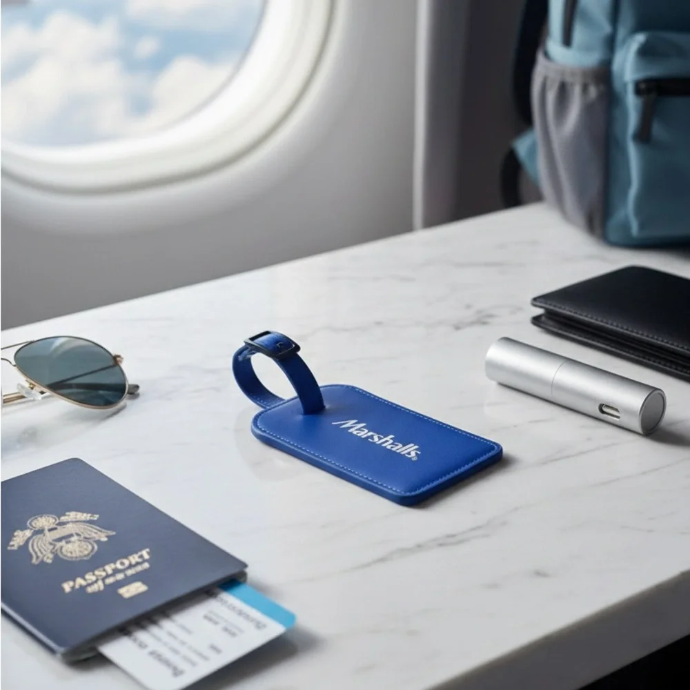Marshalls Blue Luggage Suitcase Carryon Bag Identification Tag